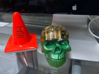 Large resin skull with 9mm socket