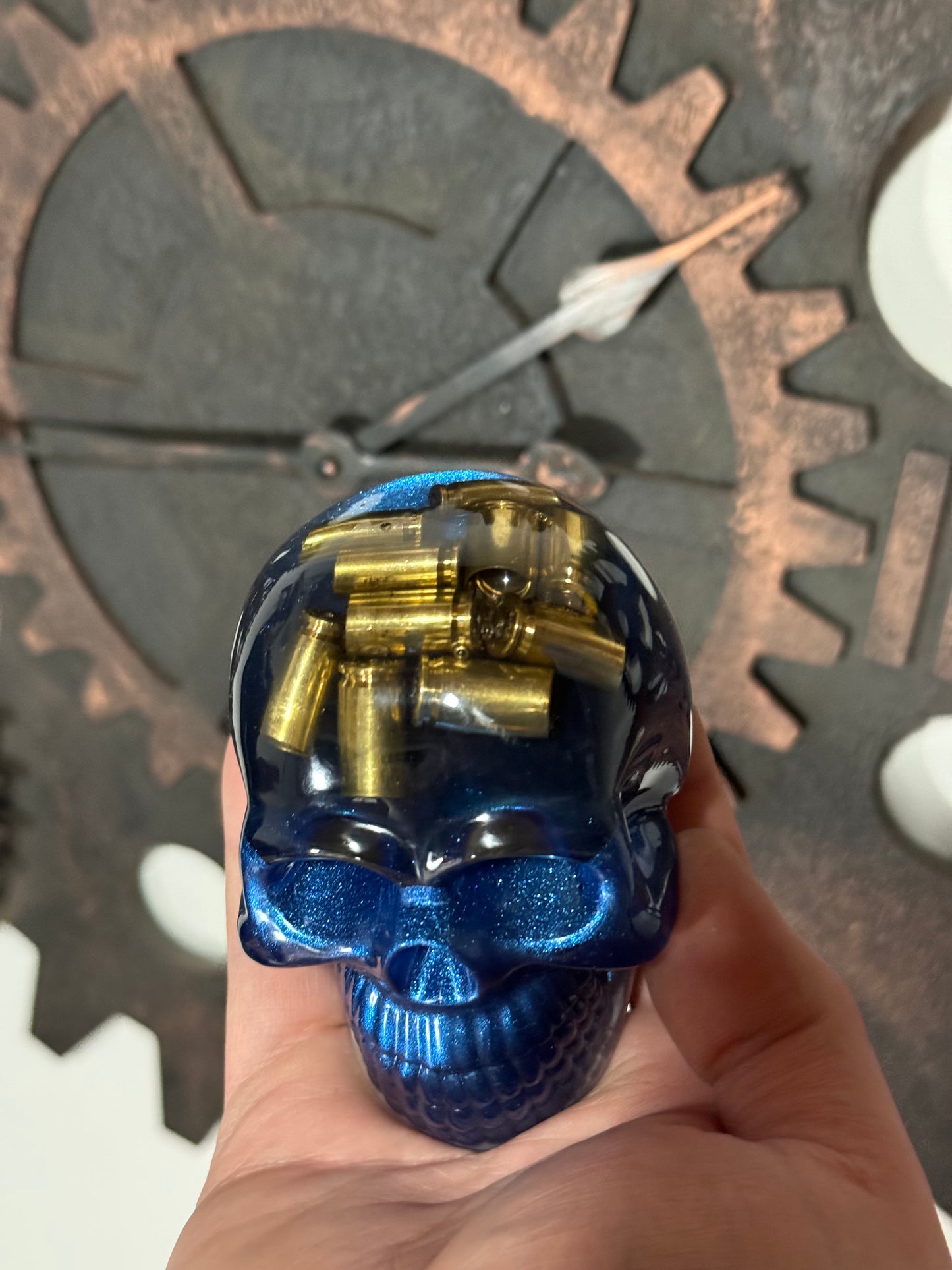 Large resin skull with 9mm socket