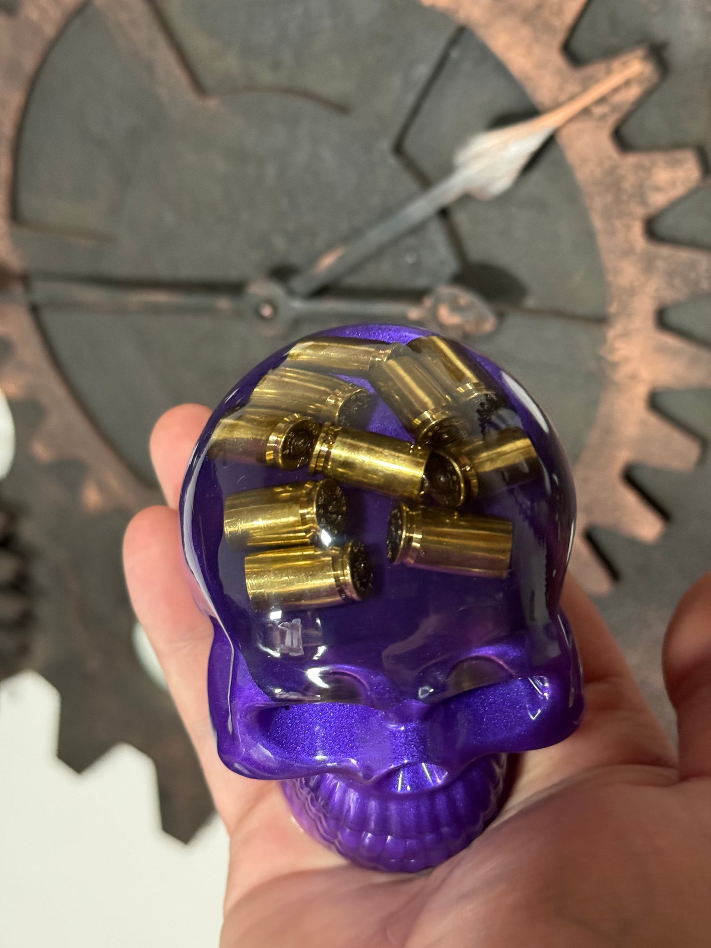 Large resin skull with 9mm socket
