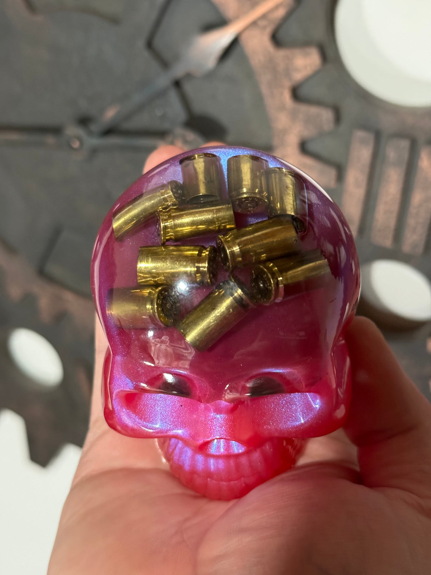 Large resin skull with 9mm socket